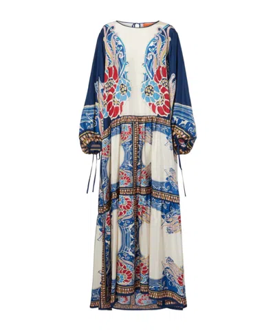 La Doublej Vesta Printed Silk Maxi Dress In Multi