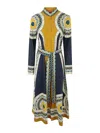 La Doublej Sundowner Cotton Poplin Midi Dress In Multicolour