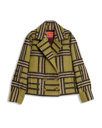 La Doublej Victoria Street Wool Jacket In Green
