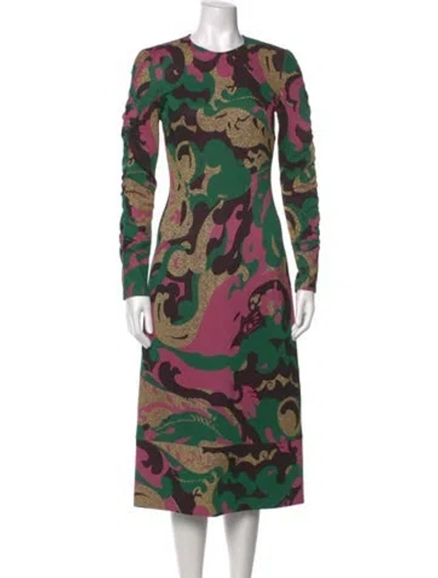 Pre-owned La Doublej Vintage Midi Length Dress In Green
