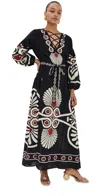 La Doublej Viviana Geometric-print Dress In Black