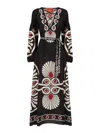 La Doublej Viviana Geometric-print Dress In Multicolor