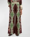 La Doublej Palazzo Pants In Dark Brown