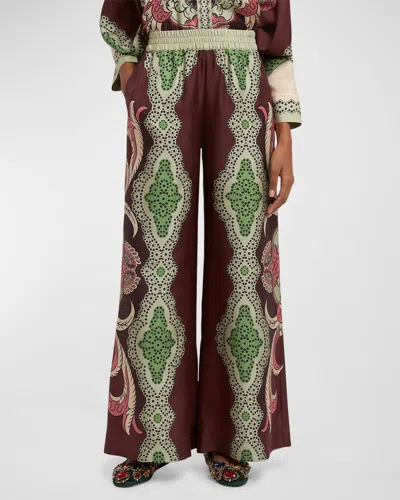 La Doublej Palazzo Pants In Portal Placée Brown