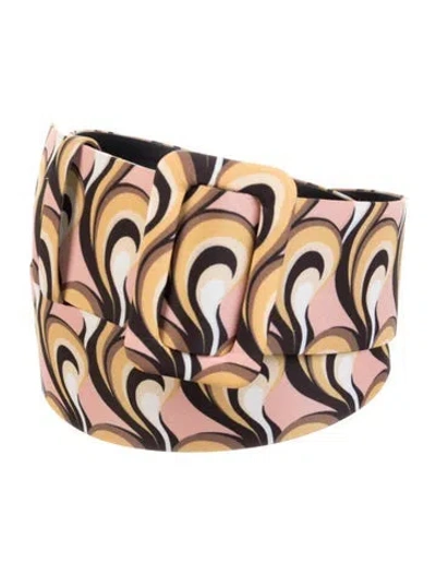 Pre-owned La Doublej Wide Waist Belt In Pink