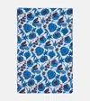 La Doublej Wildbird Large Linen Tablecloth In Blue