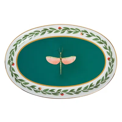 La Doublej Wildbird Oval Platter In Liberllula