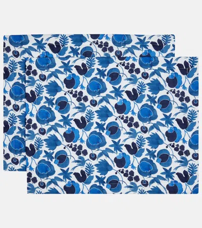 La Doublej Wildbird Set Of 2 Placemats In Multicoloured