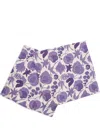 La Doublej Wildbird Viola Set Of Two Napkins In Violett