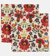La Doublej Windflower Large Set Of 2 Linen Napkins