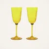 La Doublej Glassware Yellow Uni In Yellow