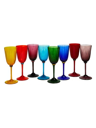 La Doublej Wine Rainbow Glasses Set Of 8