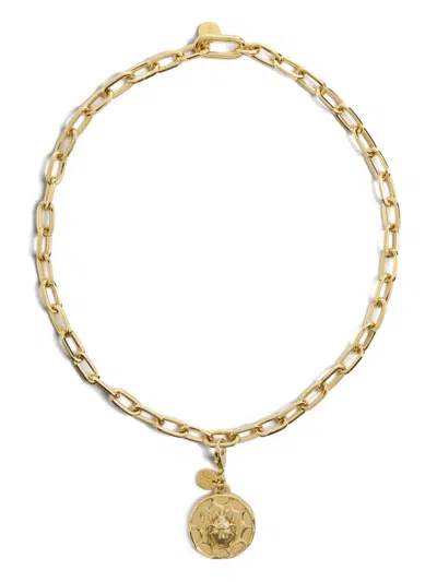 La Doublej Winged Scarab Charm In Gold