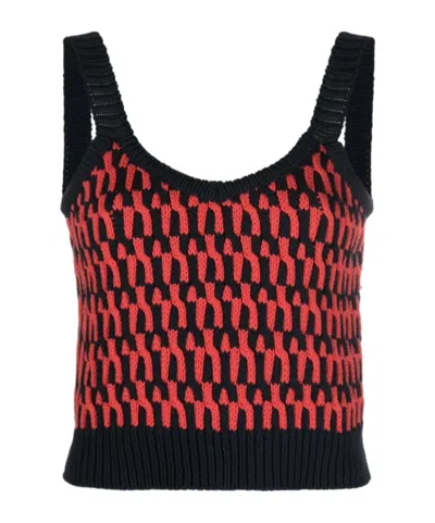 La Doublej Winset Sleeveless Crop Top In Multi