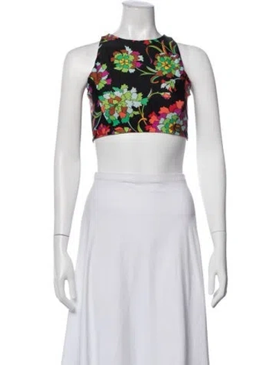 Pre-owned La Doublej With Mantero Vii Floral Print Top In White