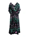 La Doublej Woman Maxi Dress Black Size L Silk In Multi