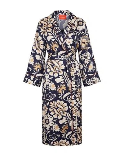 La Doublej Woman Maxi Dress Navy Size M Silk In Blue