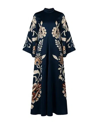 La Doublej Woman Maxi Dress Navy Size Xxs Silk In Blue