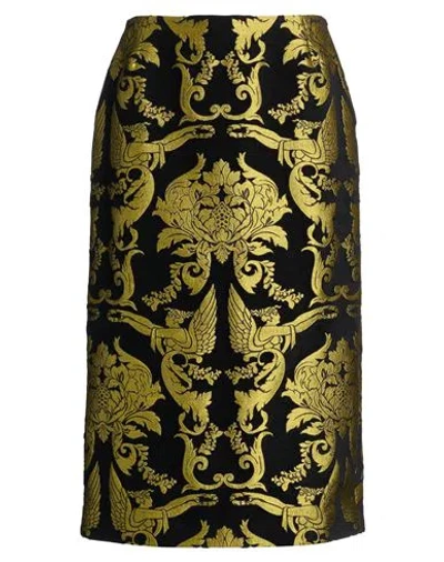 LA DOUBLEJ LA DOUBLEJ WOMAN MIDI SKIRT BLACK SIZE L VISCOSE, COTTON, RECYCLED POLYESTER, POLYESTER