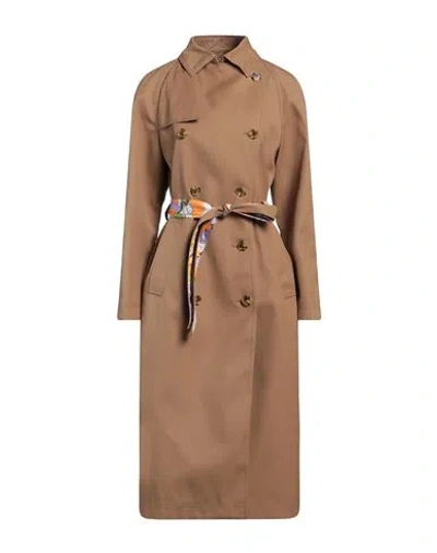 La Doublej Woman Overcoat & Trench Coat Camel Size M Polyester, Cotton In Brown