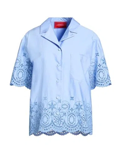 La Doublej Boxy Shirt Sangallo In Blue