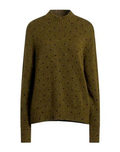 La Doublej Woman Turtleneck Military Green Size M Alpaca Wool, Polyamide, Merino Wool