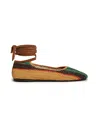 La Doublej Ballerina Flats In Multicolor Chocolate
