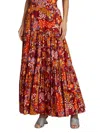La Doublej Women's Big Printed Tiered Maxi Skirt In Taranta