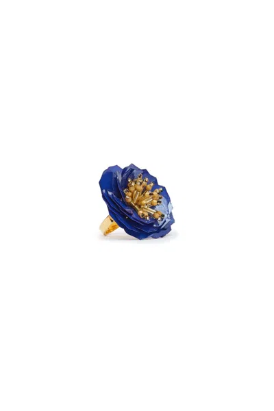 La Doublej Women's Blossom Ring In Fiore Azzuri In Blue