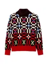 La Doublej Geometric-pattern Sweater In Multi