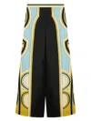 La Doublej Club Printed Silk Twill Wide-leg Pants In Multi