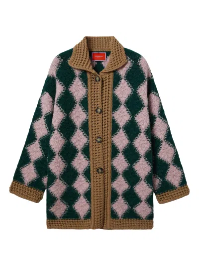 La Doublej Women's Crochet Bowling Cardigan In Neutral