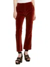 La Doublej 24 7 Pants Velvet Boot-cut Pants In Solid Red