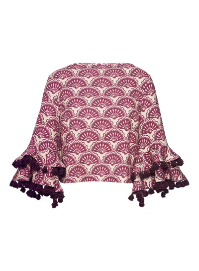 La Doublej Women's Feria Top In Fans Purple