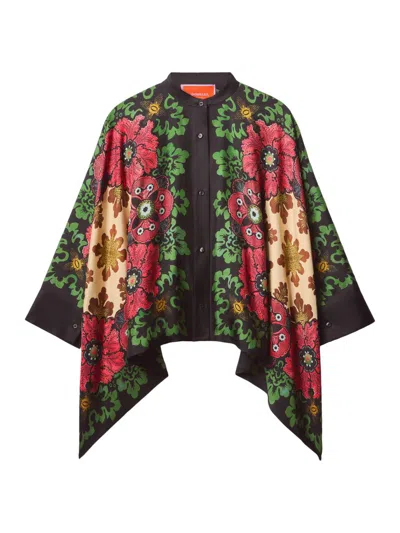 La Doublej Silk Scarf Shirt In Black