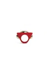 La Doublej Women's Hathor Square Ring In Red In Red