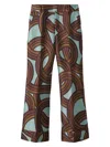 La Doublej La Double J Hendrix Jacquard Flared-leg Trousers In Animal Print