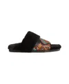 La Doublej Winter Slides In Jacquard Sicomore Black