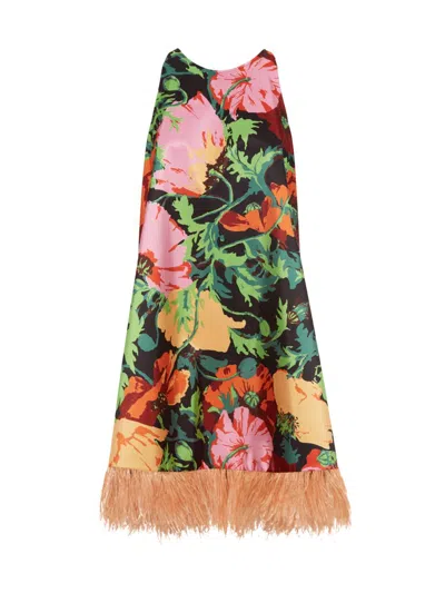 La Doublej Women's La Fenice Mini Dress With Feathers