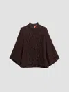 La Doublej Lacey Make An Exit Top In Solid Chocolate