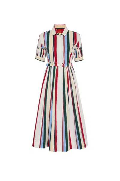 LA DOUBLEJ WOMEN'S LIBERTINE DRESS IN STRIPED JACQUARD