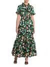 La Doublej La Double J Ladies Orchard Silk Twill Long And Sassy Dress In Black Multi