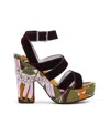 La Doublej Medal Wedge In Big Flower Rose Pink