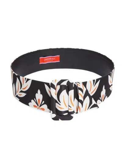 La Doublej Women's Medium Belt In Ghirlanda Black