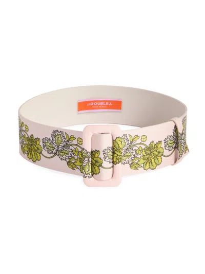 La Doublej Women's Medium Belt In Swathe Placee Pink