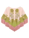 La Doublej Mini Poncho In Multi