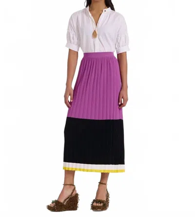 La Doublej Women's Organetto Skirt In Purple/black In Multi