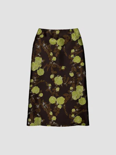 La Doublej Women's Pencil Skirt In Devon Brown