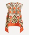 La Doublej San Carlo Abstract-print Handkerchief Sleeveless Top