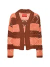 La Doublej Summer Knitted Cardigan In Solid Pink